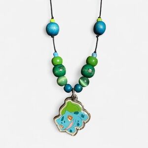 Handmade Bulbasaur Pokémon Beaded Necklace